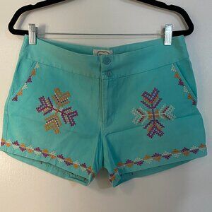 Bayo + Philip+Inna turquoise shorts